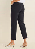 Smoothing Ponte Straight Leg Pants Jet Black