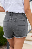 My Favorite Black Button Fly Denim Shorts