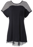 Mesh Trimmed Cover Up Dress Black