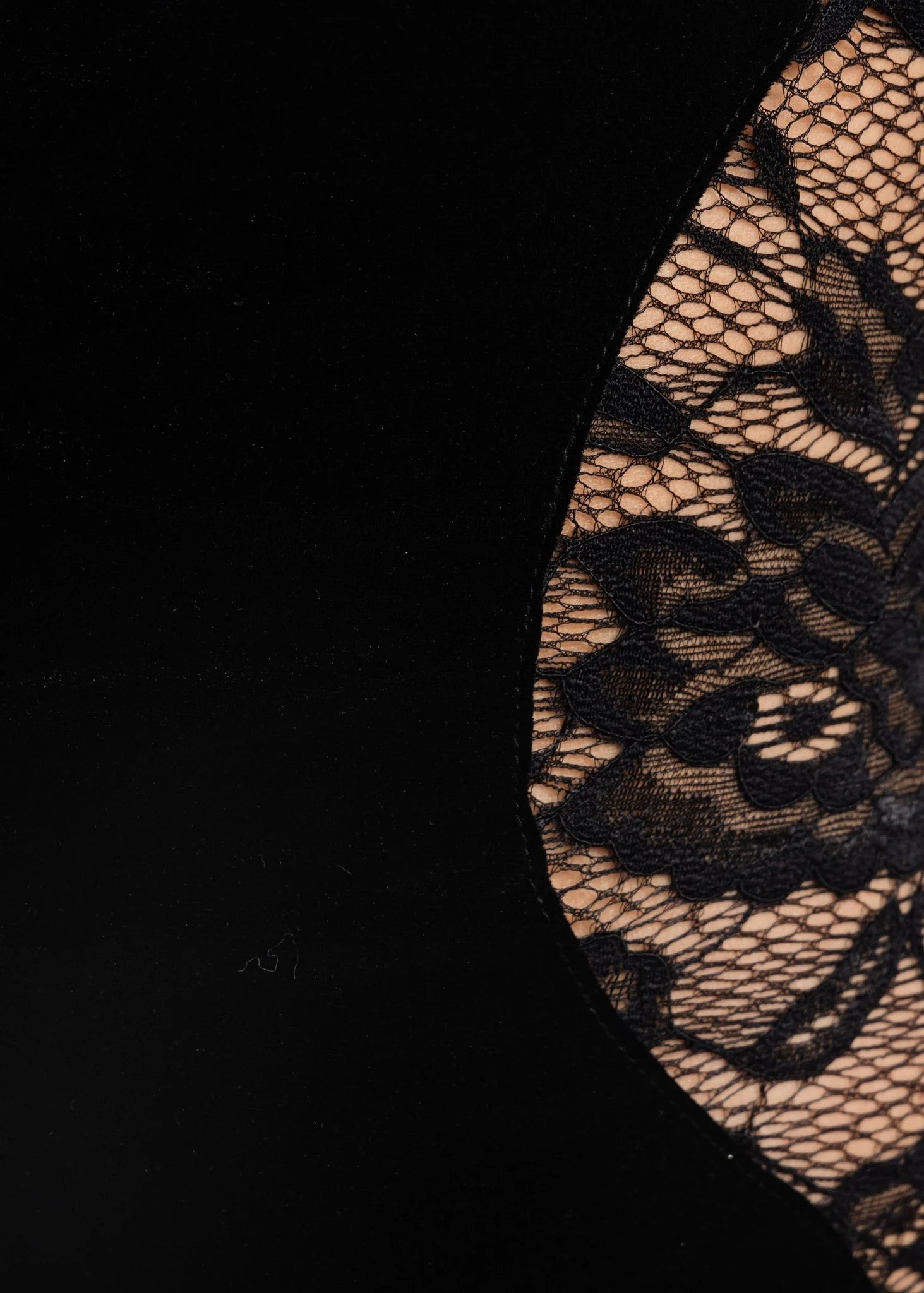Broken Love Velvet Mini Dress Black