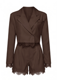 Lemonade Blazer And Short Two Piece Brown