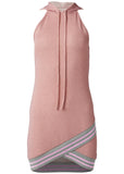 Hooded Detail Dress Pink