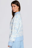 Jacquard Knit Oversized Jumper in Powder Blue