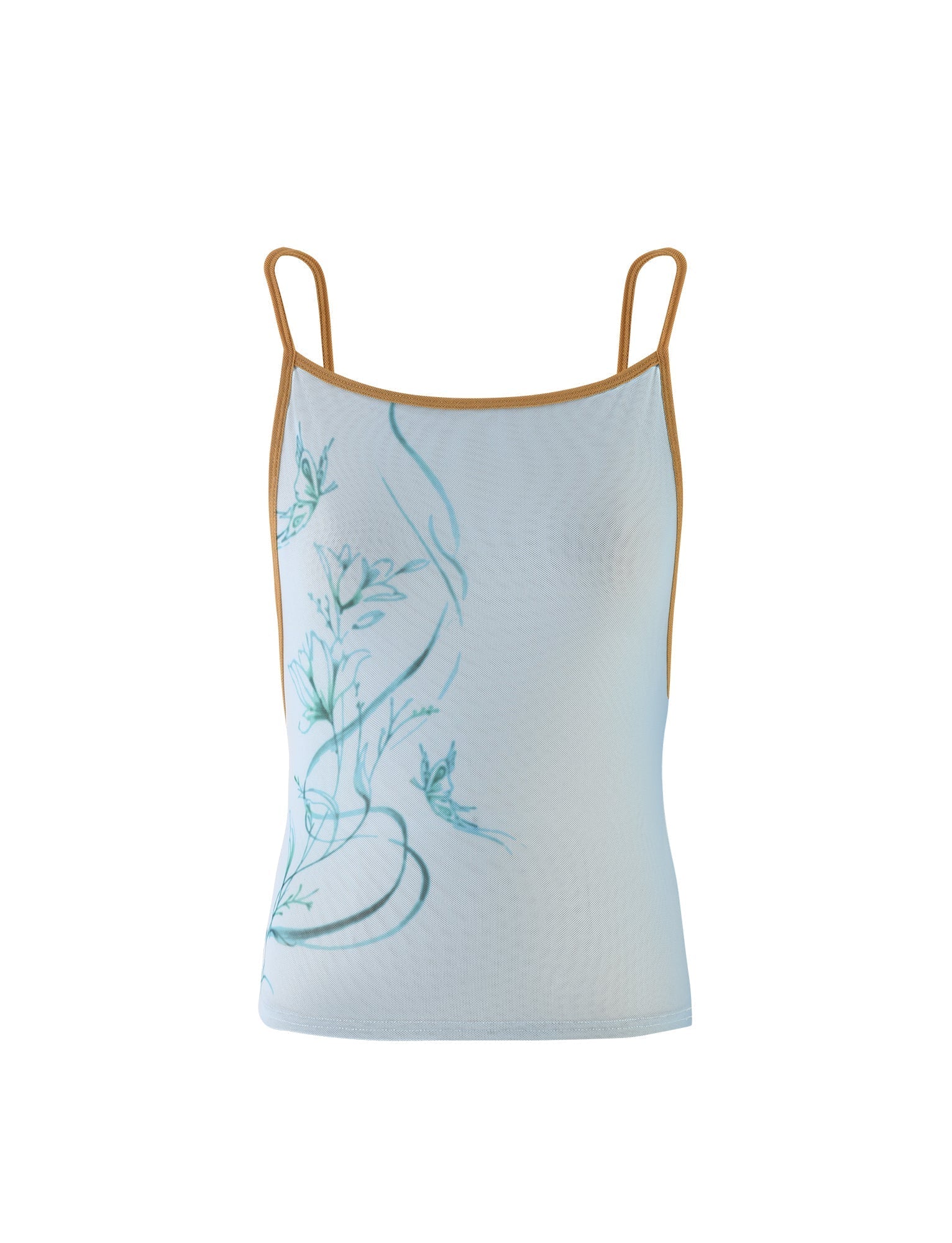 ELVERA TOP BLUE GRADIENT FLORAL