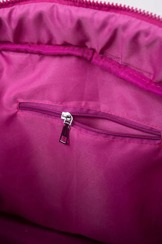 Haylie Fuchsia Petal Pop Quilted Weekender Bag