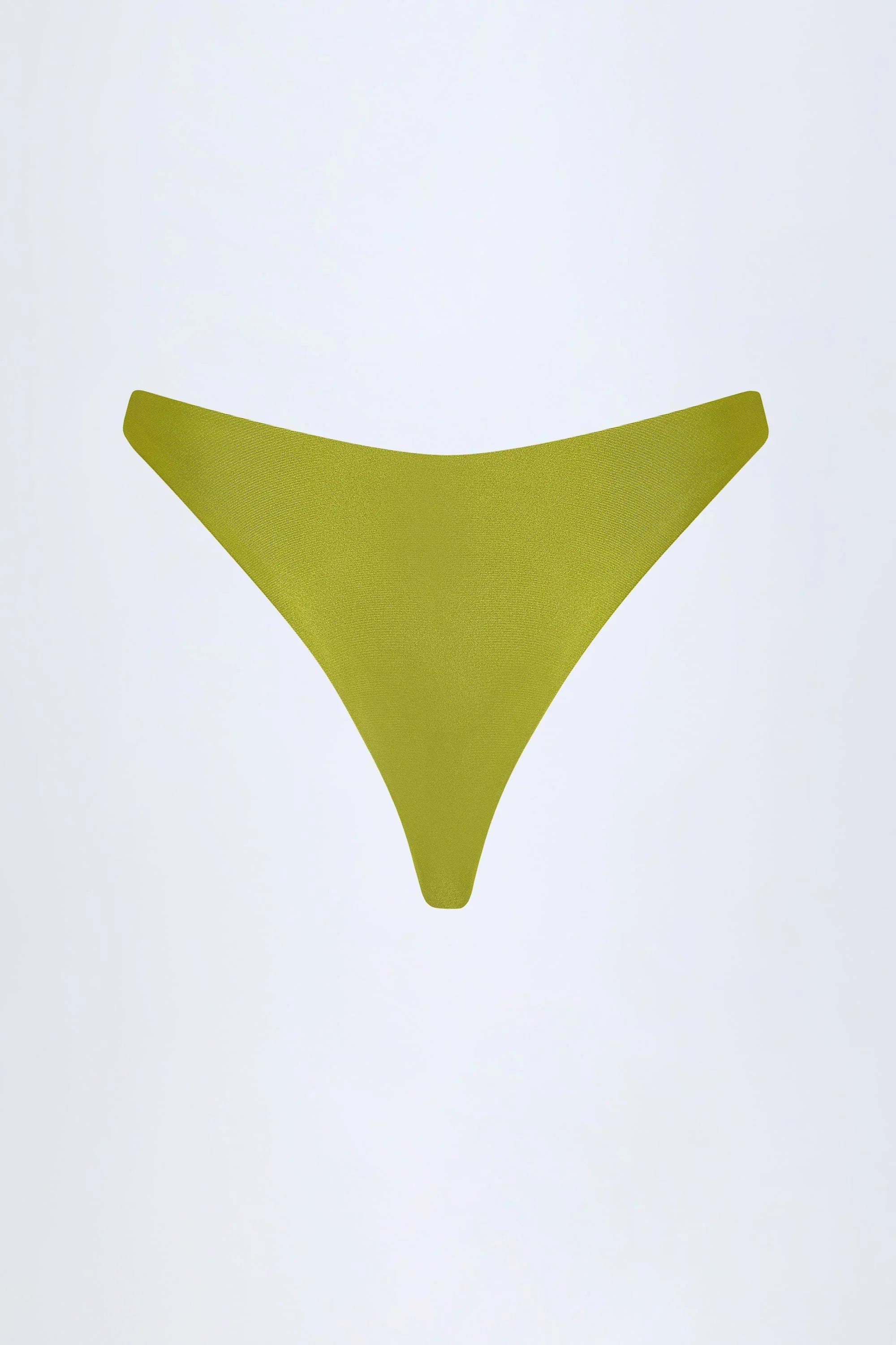 Bead Embellished Cheeky Bikini Bottoms in Olive Green