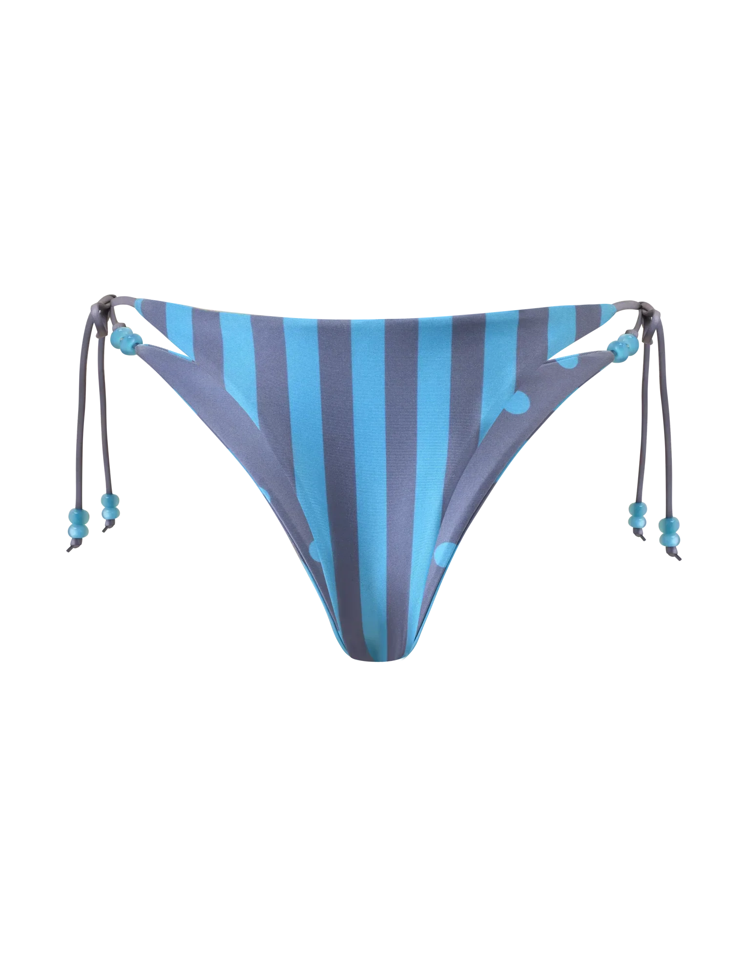 FINLEA REVERSIBLE BIKINI BOTTOM BLUE GREY DOT AND STRIPE