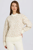 Jacquard Knit Oversized Jumper in Ice