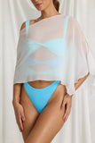 Sheer Poncho in Coconut