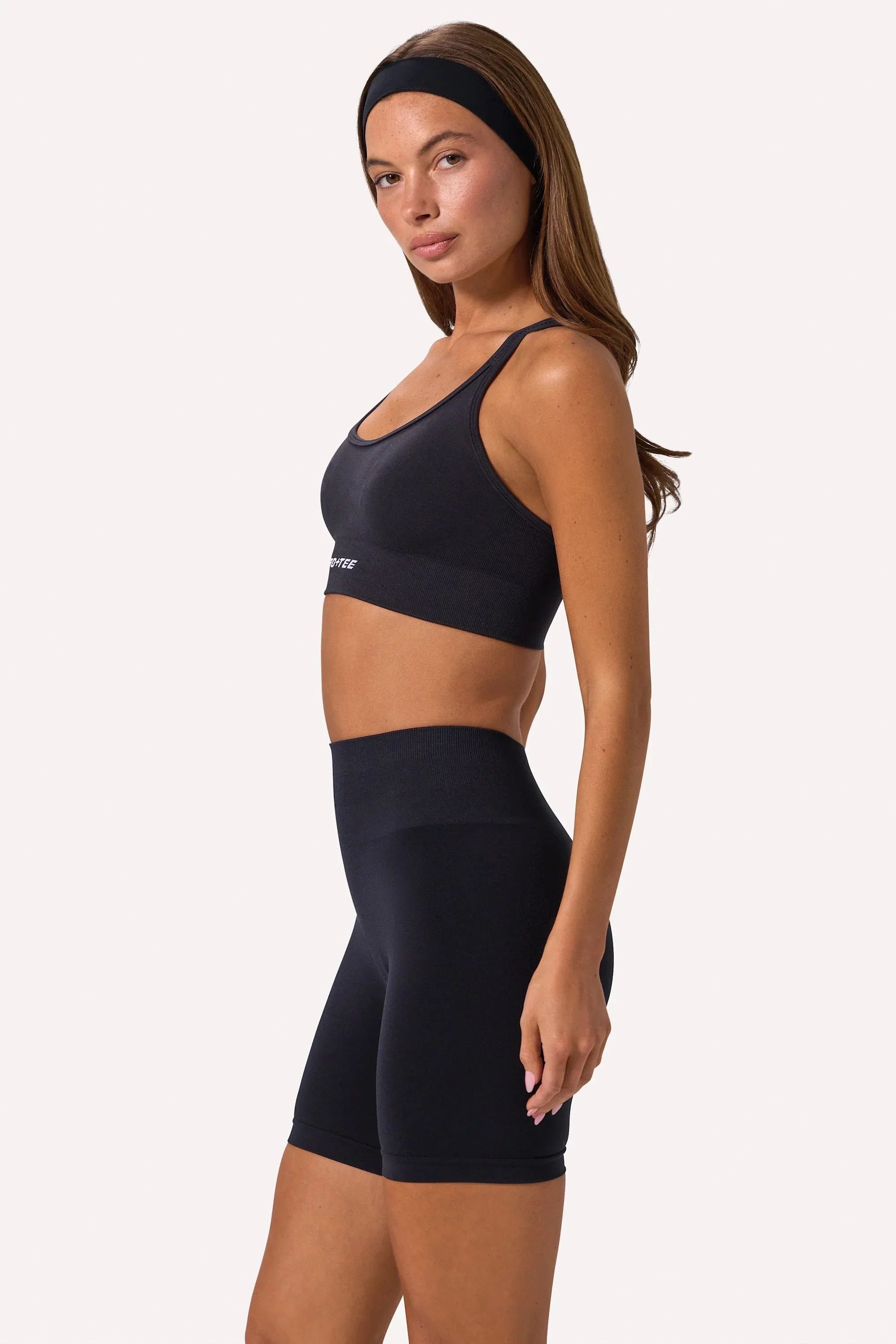 Define Luxe High Waist Biker Shorts in Black