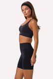 Define Luxe High Waist Biker Shorts in Black