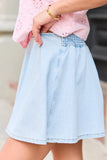 Maddie Pull On Denim Skort