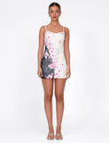 COLSON MESH MINI DRESS MULTI FLORAL CHERRY BLOSSOM