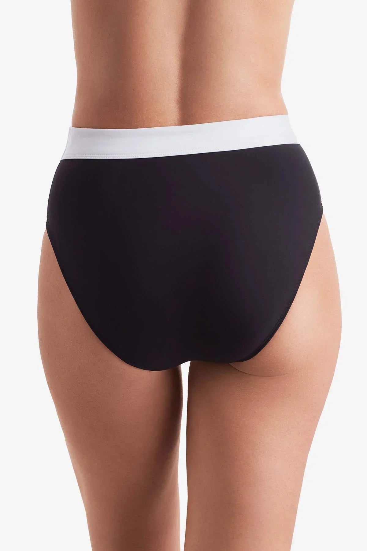 Brooke High Waist Pant Black White Layered Solids