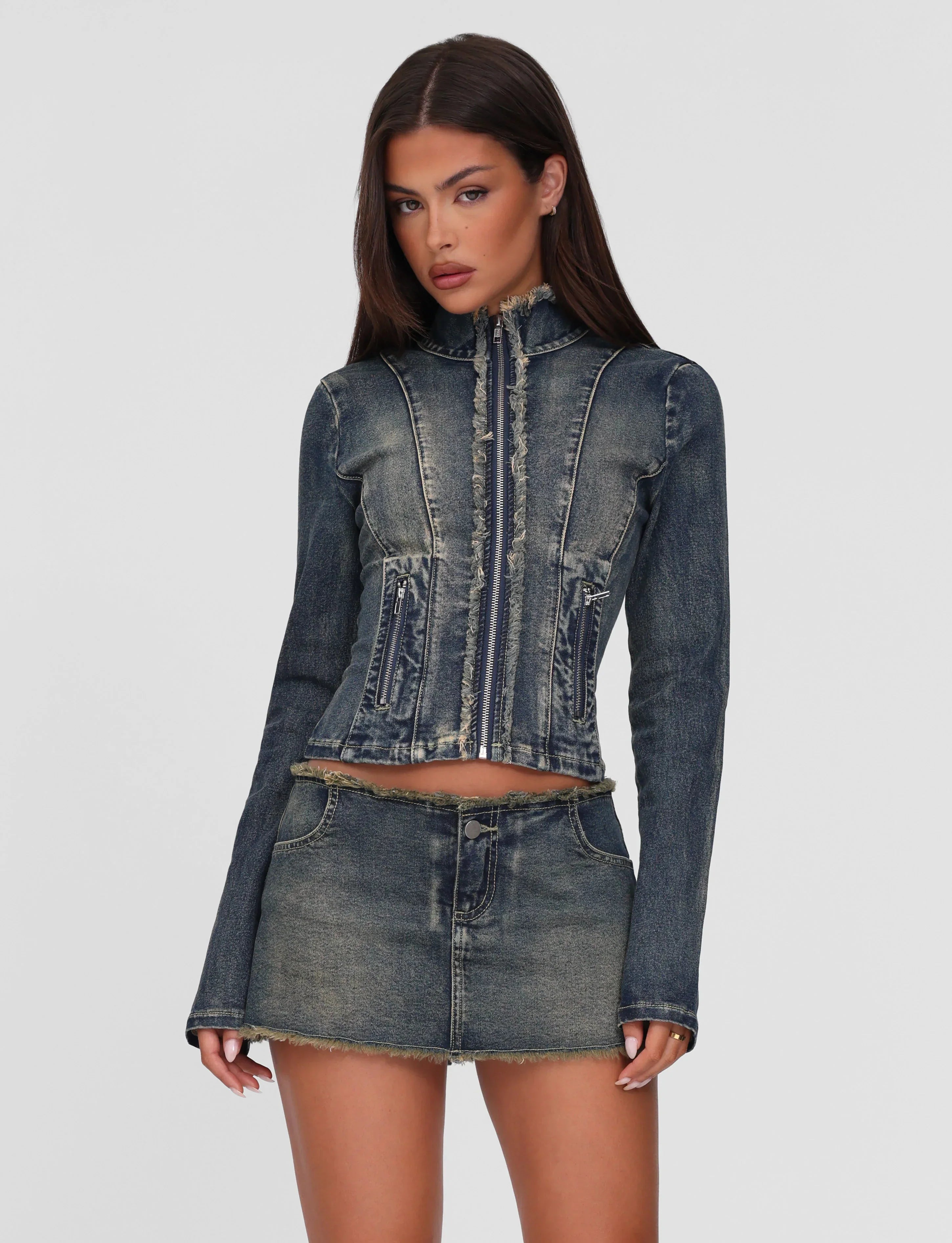 OPHELIE MINI SKORT BLUE DENIM BLUE