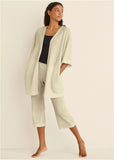 Cozy Waffle Crop Pant Oatmeal