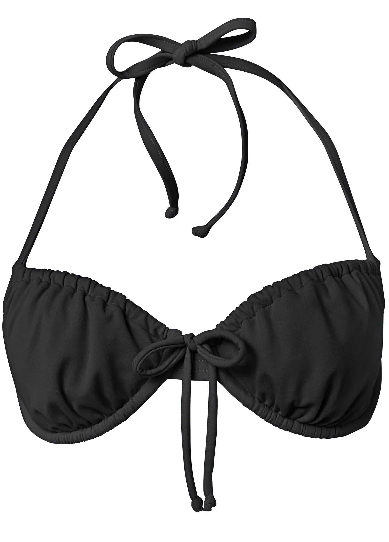French Bra Swim Top Black Beauty