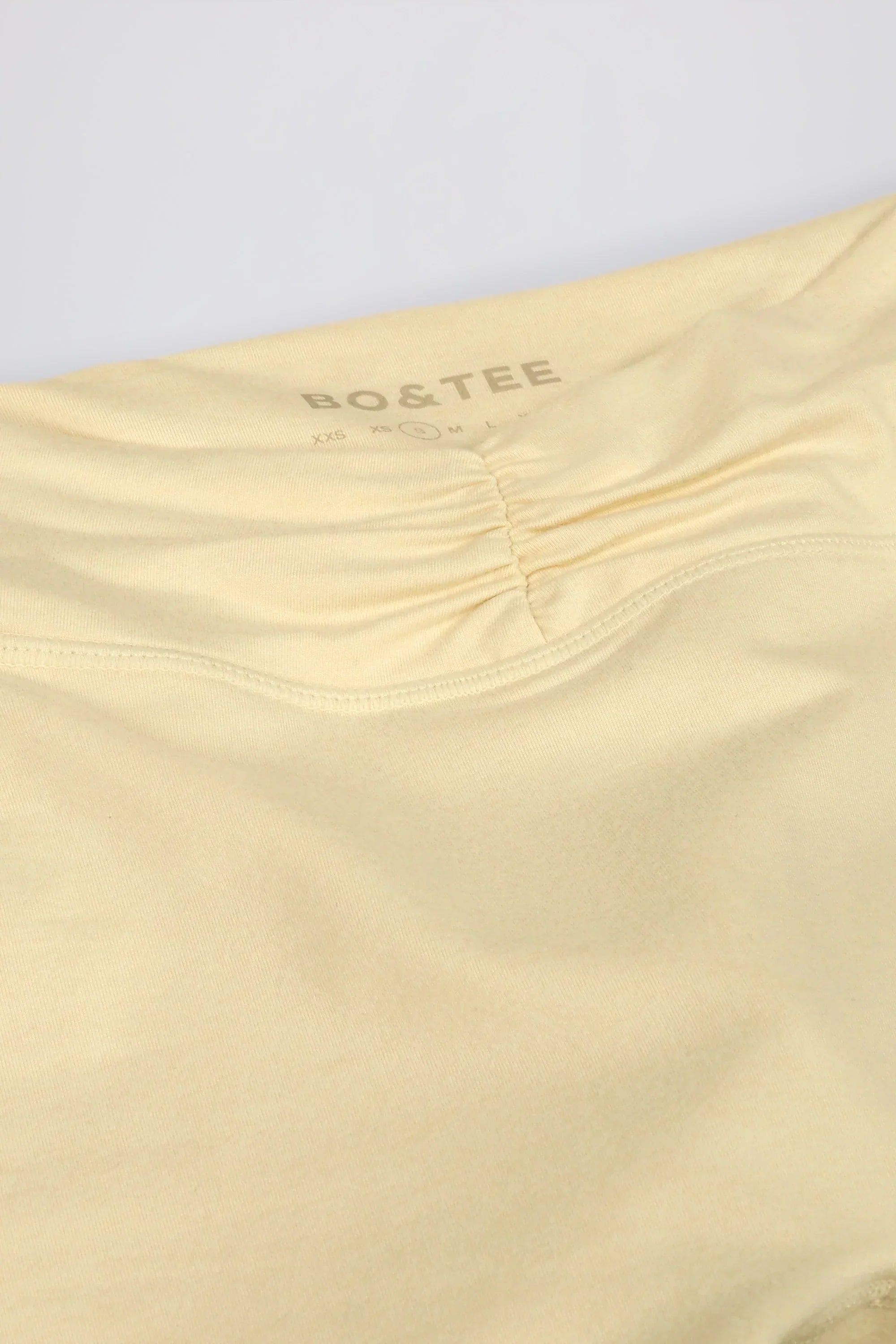 Ruched Mini Shorts in Lemon Marl