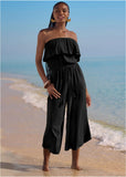 Strapless Jumpsuit Cover Up Black Beauty