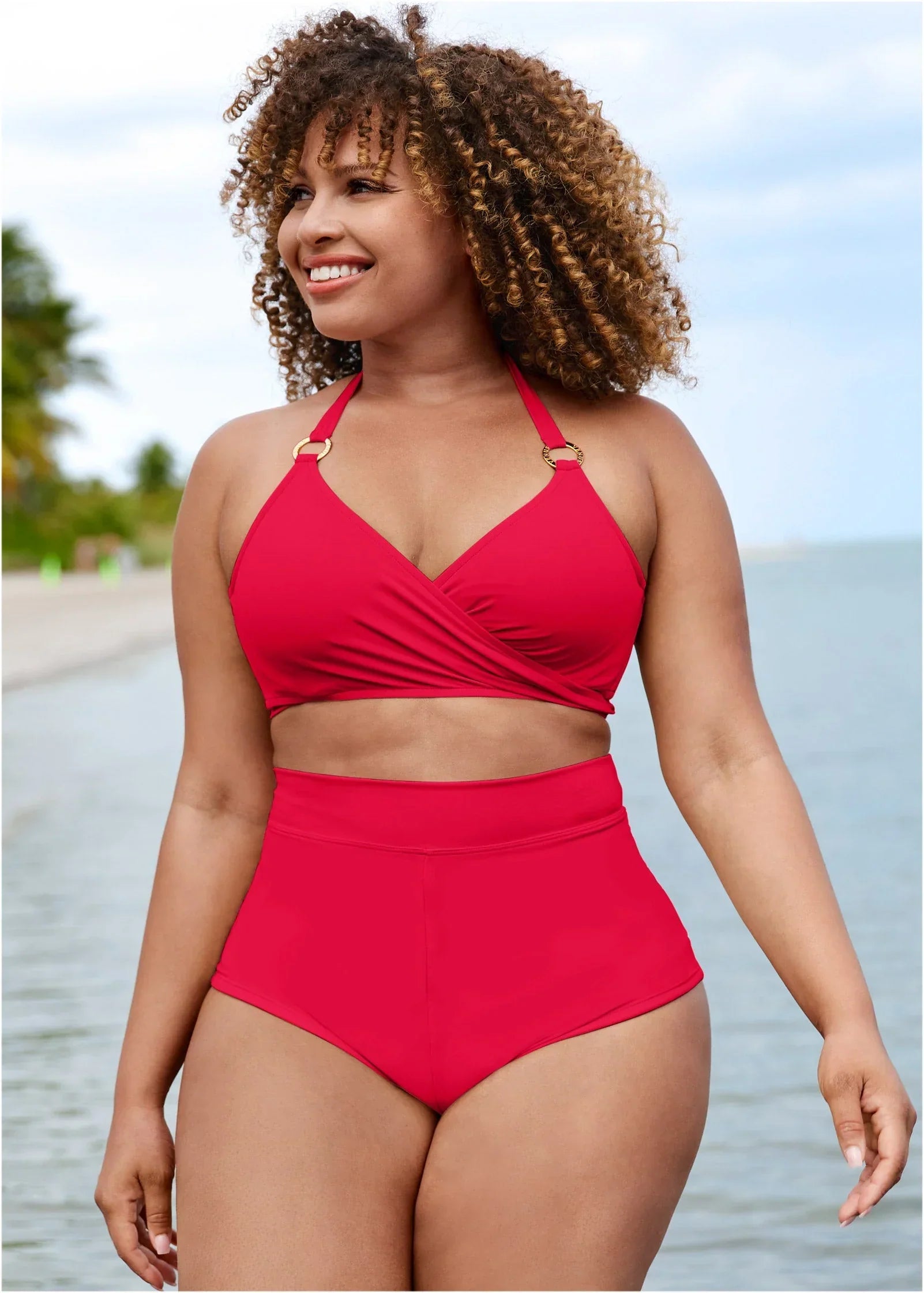 Laguna Wrap Underwire Top Red Hot