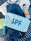 KenzKustomz Blue Palms Large Bag SPF