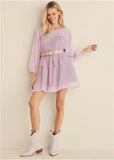 Sheer Beauty Mini Dress Lilac