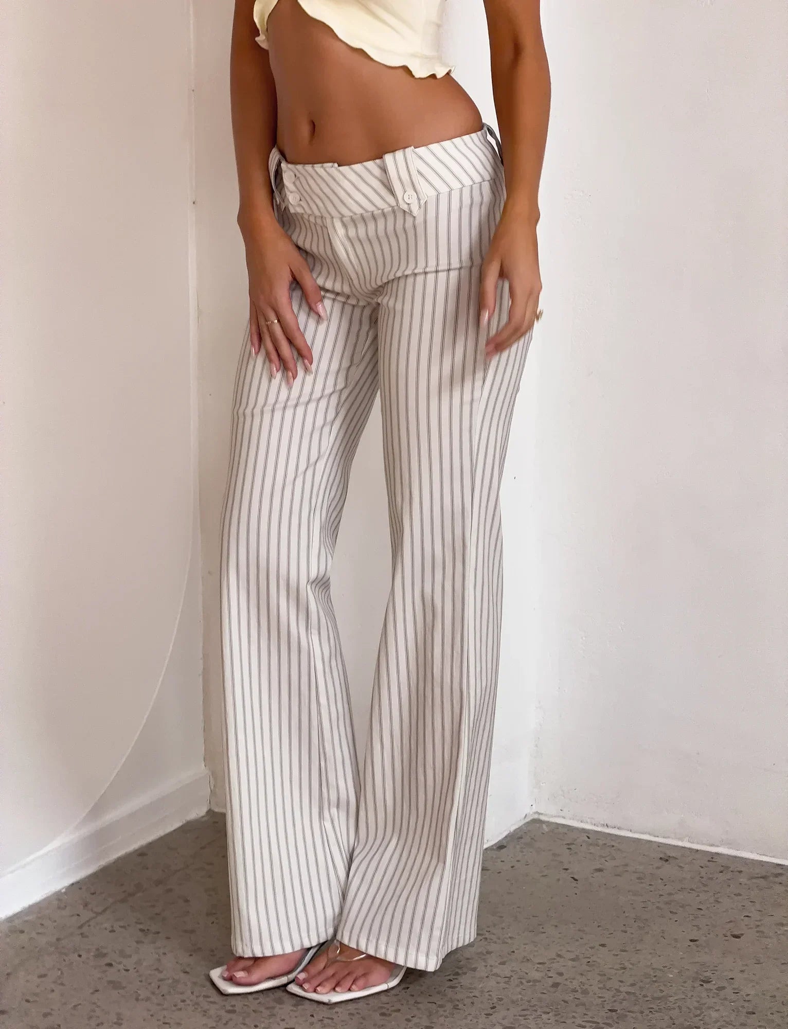 KITTIE PANT IVORY STRIPE
