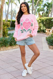 Coffee My Best Light Pink Graphic Sweatshirt
