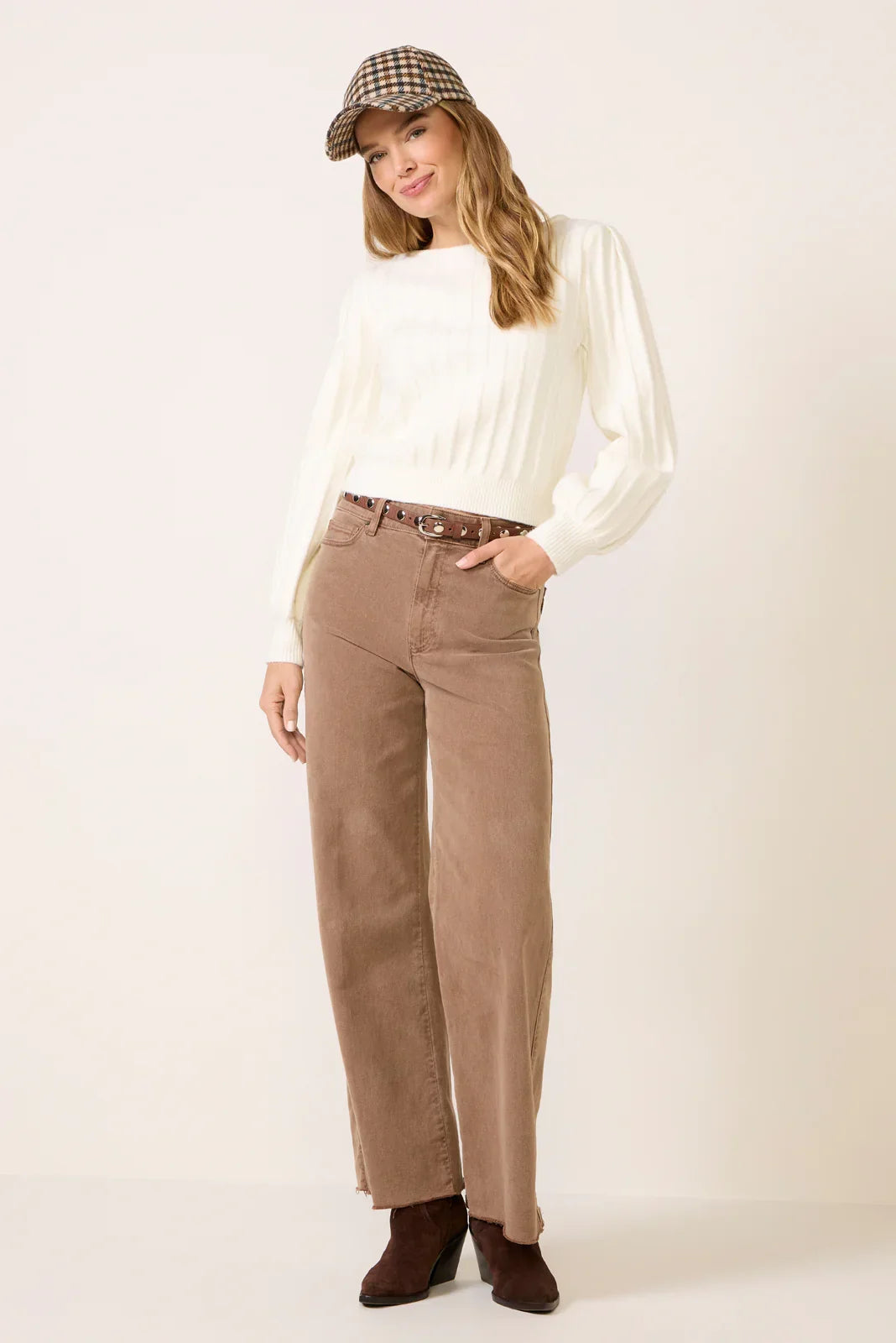 Anessa 31 w Raw Hem Wide Leg Pant