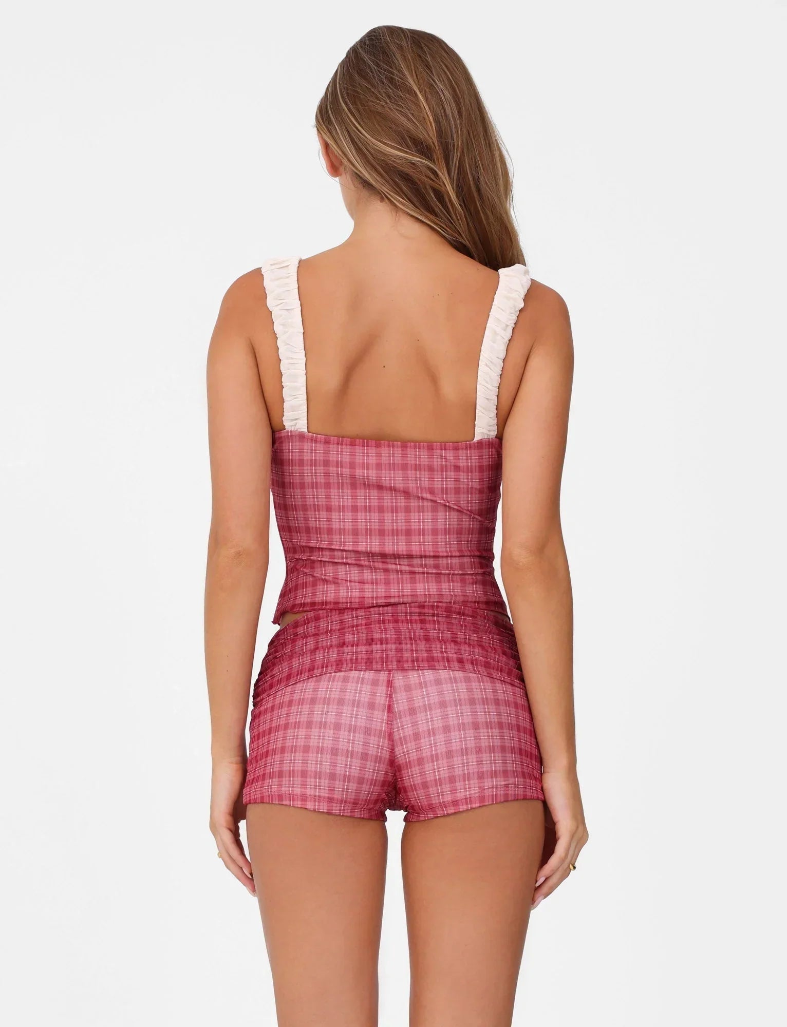 AMARAN TOP RED RED CHECK