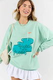 Queen Of The Green Mint Graphic Sweatshirt