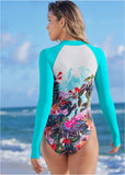 Blanc Long Sleeve One Piece Tropical Seas