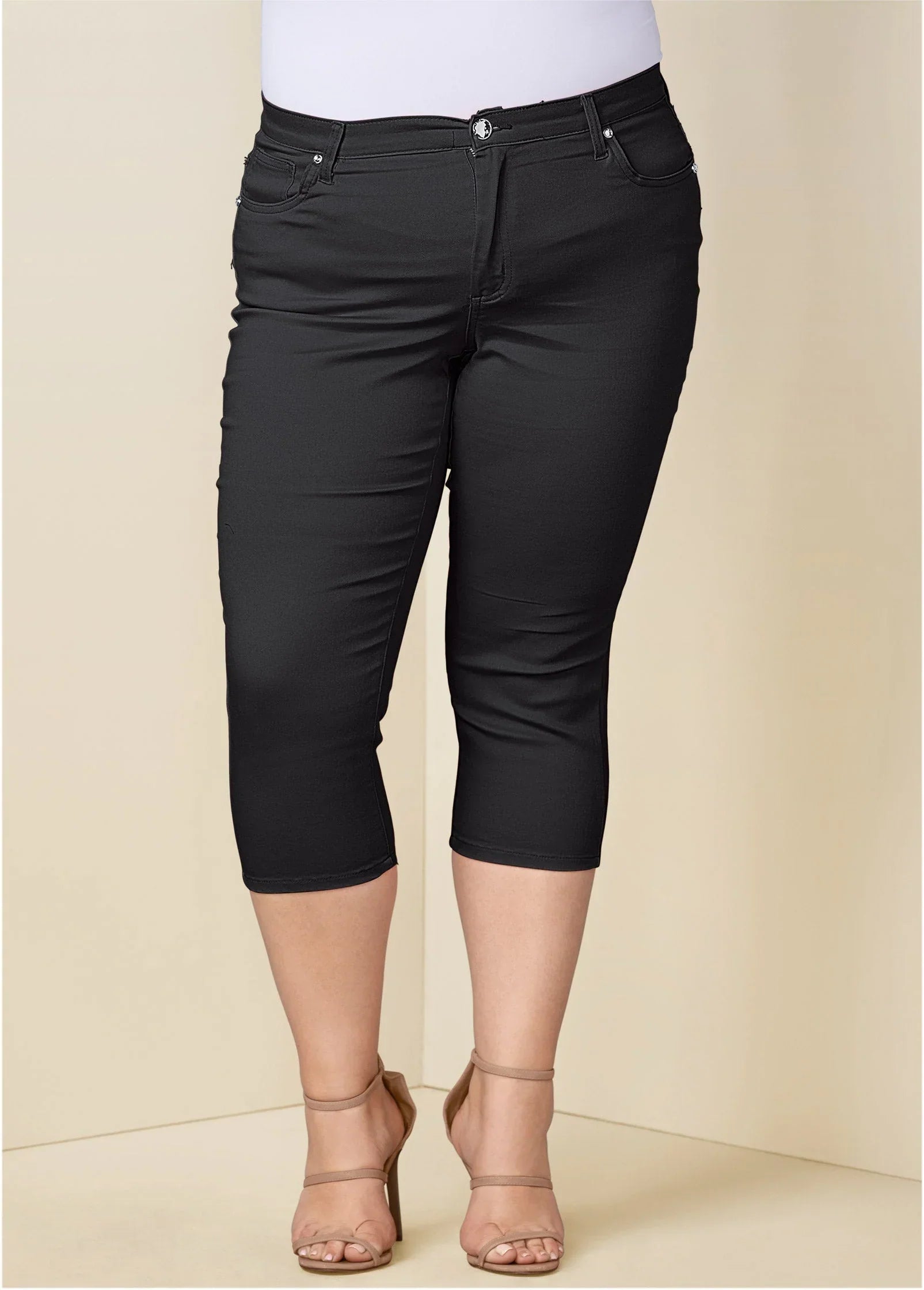 Cindy Capri Jeans Black