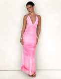 DENAE MAXI DRESS PINK FLORAL PINK BLOSSOM