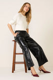 Jordan Faux Leather Wide Leg Pant