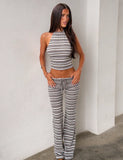 DILLON PANT BLUE AND BROWN STRIPE