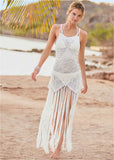 Crochet Cover Up Dress White