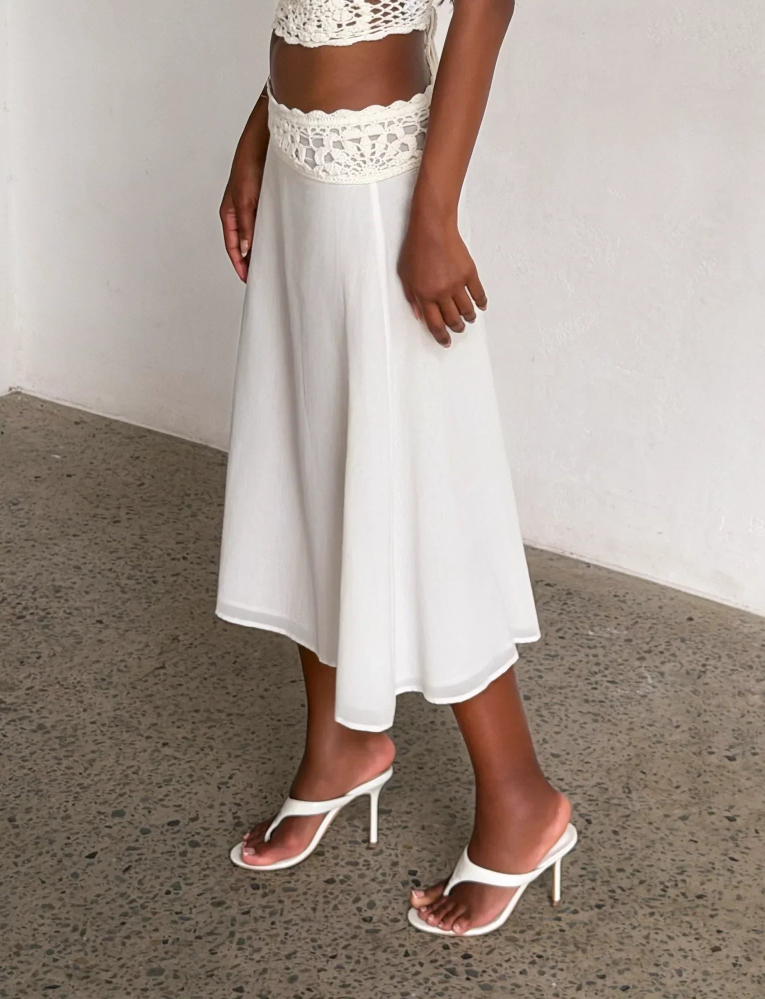 SASHA MIDI SKIRT IVORY