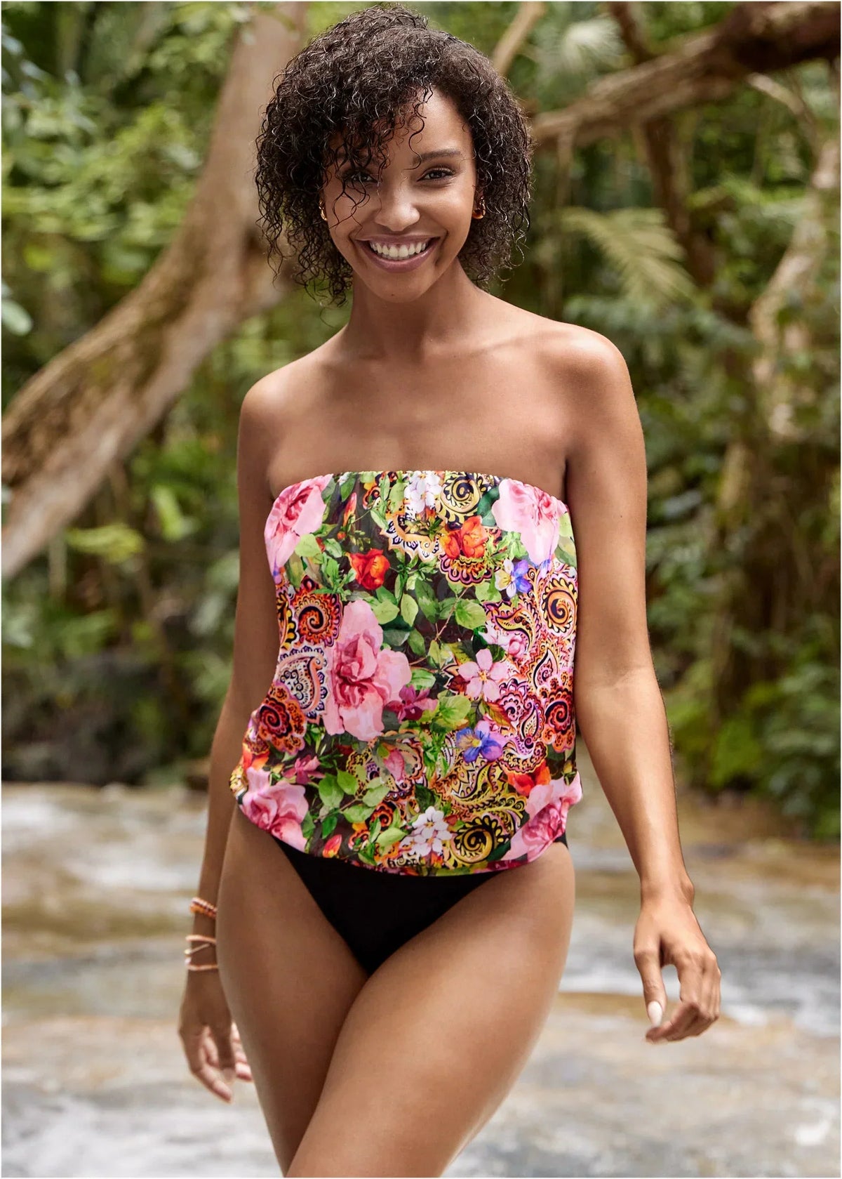 Blouson Bandeau Tankini Top Camille