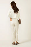Lennon Cropped Bootcut Coated Jean