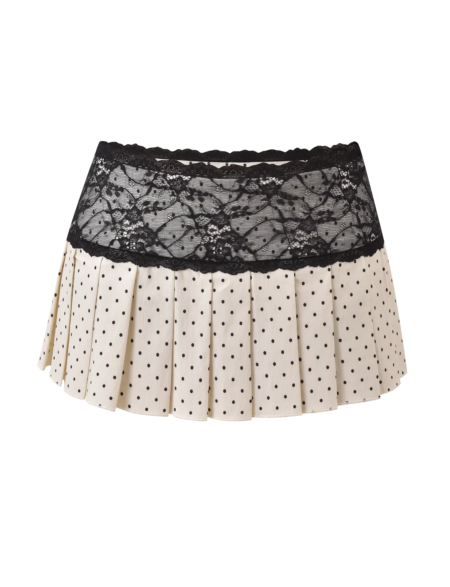 KITTIE LACE SKORT CREAM DOT