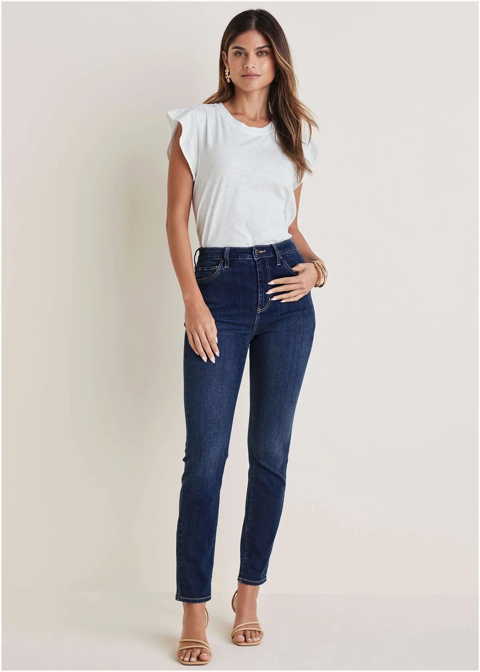 Slim Leg Jeans Dark Wash