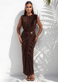 Falling Into You Maxi Dress Brown