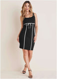 Ponte Bodycon Mini Jet Black