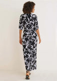 Twist Front Maxi Dress Exotic Shadow Floral