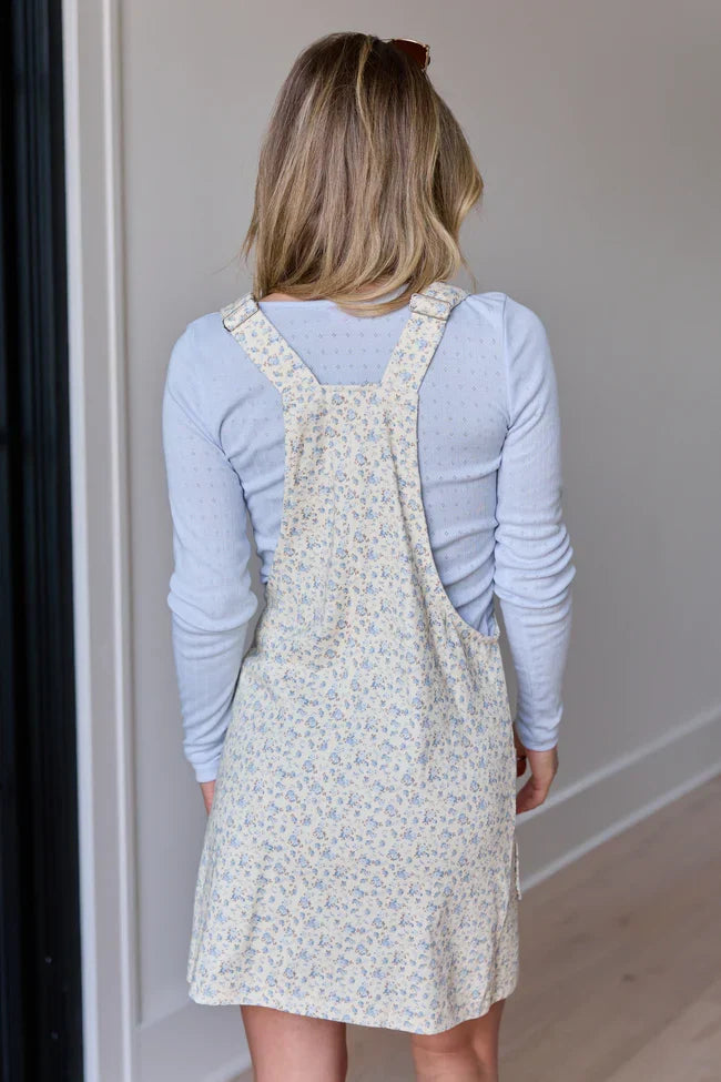 Chase Blue Floral Overall Dress FINAL SALE