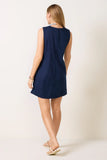High Neck Shift Mini Dress