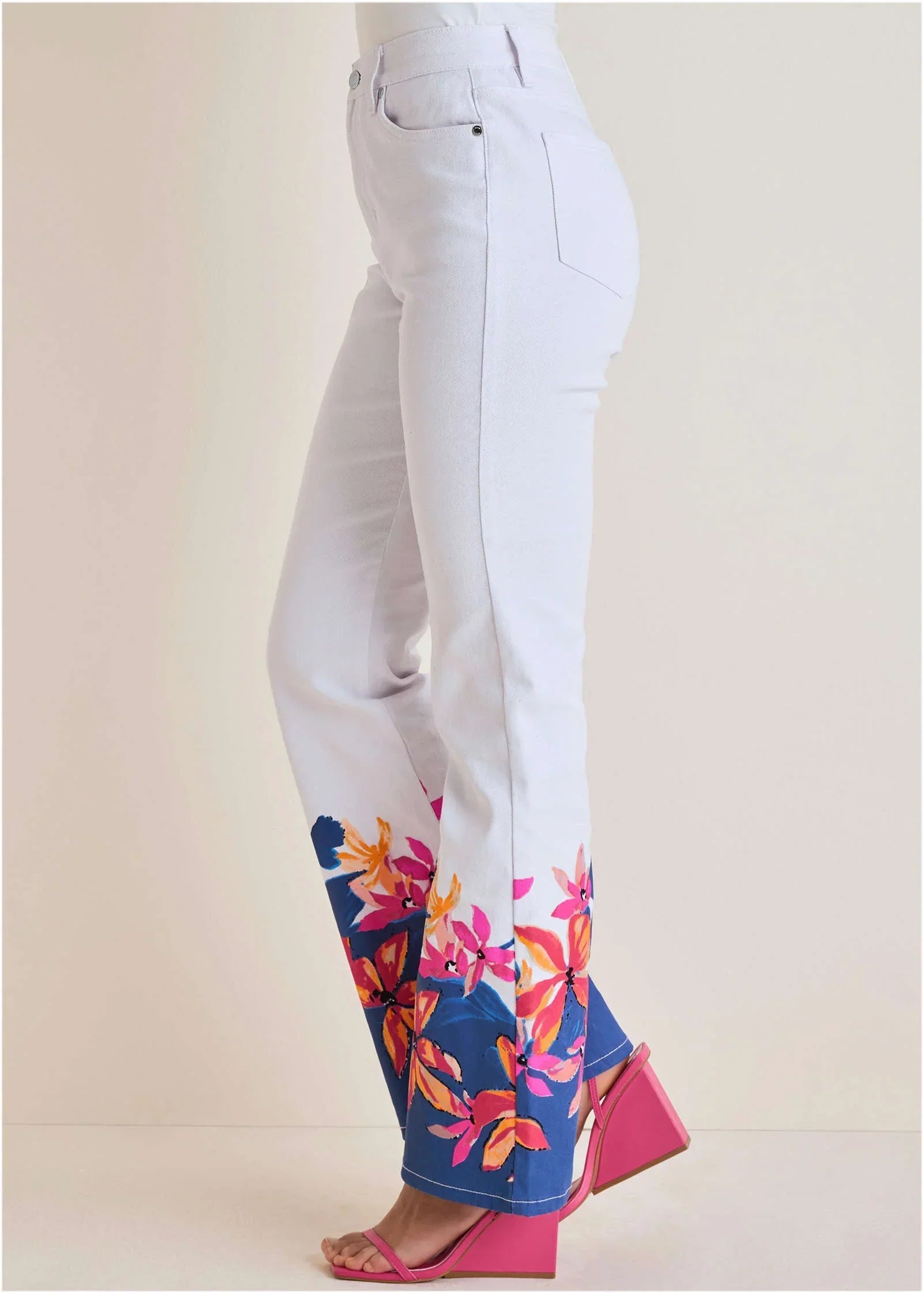 Flower Printed Modern Flare Flower Wave