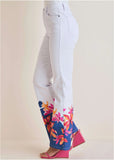 Flower Printed Modern Flare Flower Wave