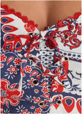 Linen Halter Dress Heritage Bandana Medley